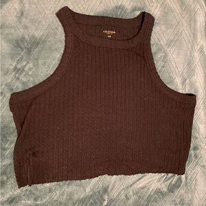 Arizona Black Ribbed Crop Top